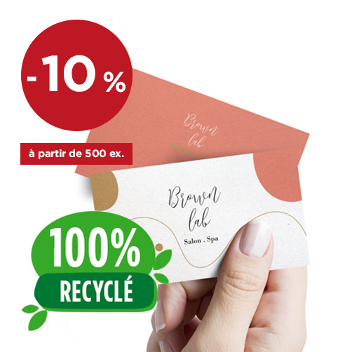 Carte de visite papier recyclé